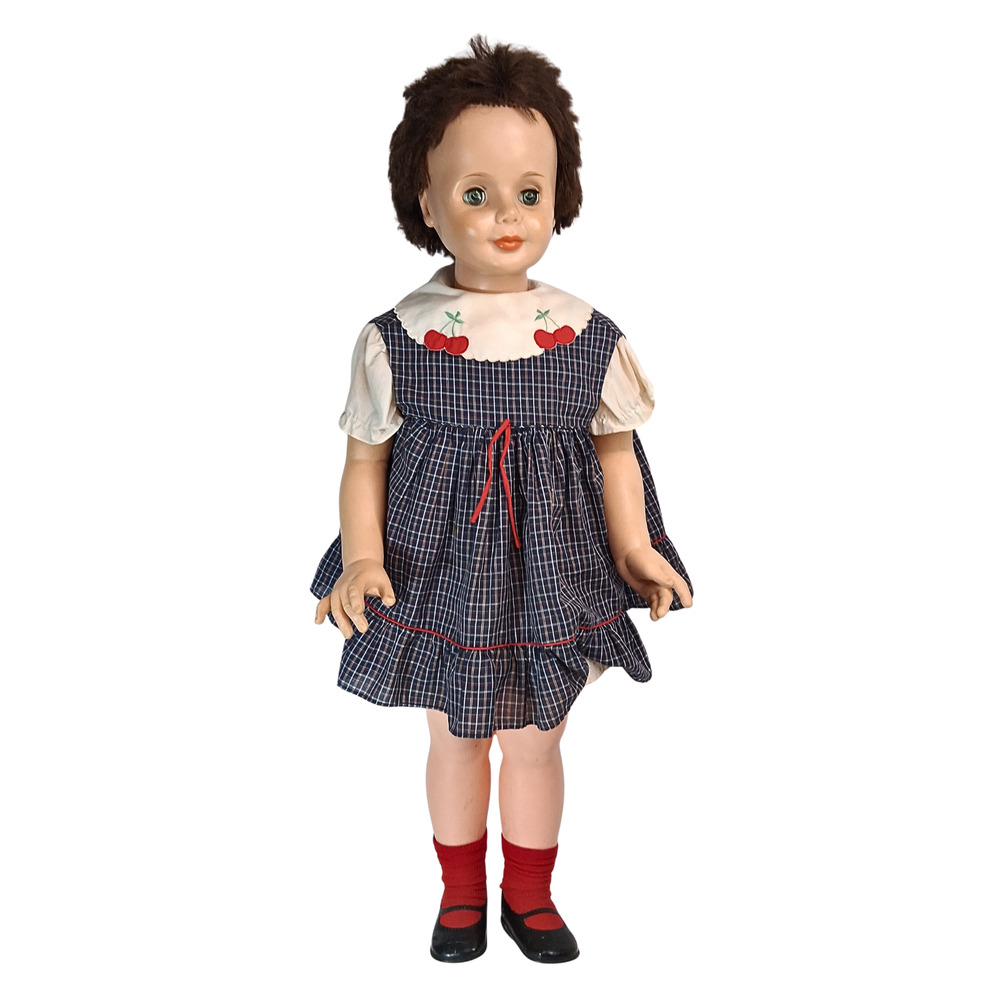 Vintage 36 Inch Playpal Type Hard Plastic Vinyl Jointed Walker Doll Sleep Eyes